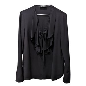 Yigal Azrouel Black Silk Jacket too 4